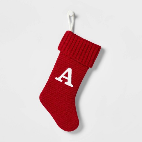 Knit Monogram Christmas Stocking Red Z - Wondershop™ : Target