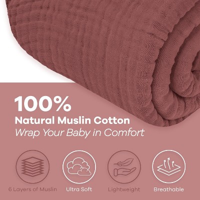 Wine Queen Muslin Cotton Throw Blanket