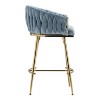 Blue Counter Height Bar Stools Velvet Kitchen Island Counter Bar Stools - 4 of 4