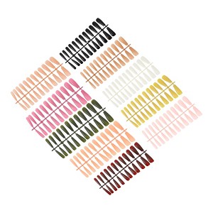 Unique Bargains Women's Fashion Fake Nails Colorful 240-pieces Per Set - 1 of 4