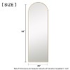 24 in W x 65 in H Oversized Arch Wood Full Length Golden Wall Mounted Standing Mirror Floor Mirror - image 4 of 4