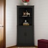 VANIRROR Tall Corner Cabinet with Doors – Versatile Slim Storage for Living Room, Bathroom, Dining Room, or Kitchen - 2 of 3