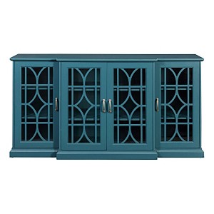 TV Stand, Retro Style Sideboard Buffet Storage Cabinet With Glass Door Adjustable Shelves, Console Table Cupboard Credenza For Kitchen Dining Room - 1 of 4