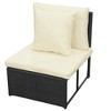 vidaXL Patio Furniture Set 8 Piece Sectional Sofa with Cushions Poly Rattan - 4 of 4