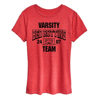 Women's - Instant Message - Varsity Bed Rotting Team Short Sleeve Graphic T-Shirt