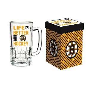 Glass Tankard Cup with Gift Box, Boston Bruins - 1 of 1