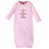 Hudson Baby Infant Girl Cotton Gowns, Princess, 0-6 Months - 2 of 4