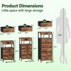 Furnulem Night Stand with Charging Station, USB Ports and Outlets 28 Inch Tall Bedside Table with Wood Shelf - 2 of 4