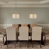 ALOADECOR Modern Classic Linen Drum Matte Vintage Silver Chandelier for Dining Room, Bedroom, or Living Room - 2 of 4