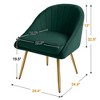 Hyleory 25.6'' Wide Tufted Velvet Armchair - 3 of 4