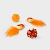 Candy Corn Cat Ball Plush Toy Set - 4pk - Boots & Barkley™ - 3 of 3