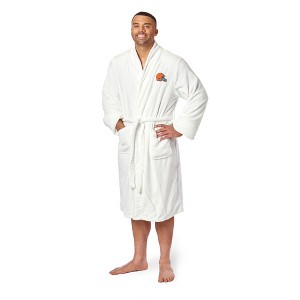 NFL Cleveland Browns L/XL Silk Touch Bathrobe 26 x 47 Inches - 1 of 4