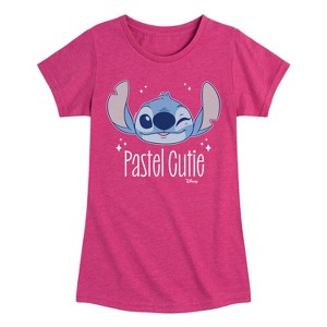 Girls' - Disney - Lilo & Stitch Fitted Short Sleeve Graphic T-Shirt - 1 of 4
