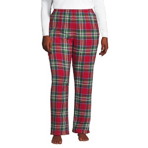 Lands' End Women's Print Flannel Pajama Pants - 1 of 3