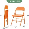 homfan  Meta lFolding Chairs Portable Kitchen Chair Foldable ，350lb Weight - 3 of 4