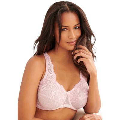 Amoureuse Women's Plus Size Embroidered Underwire Bra