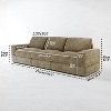 ATJafurn Corduroy Sectionals Sofa, Modern Modular Upholstered Loveseat Couch with Square Arm and Deep Seat for Living Room - 4 of 4
