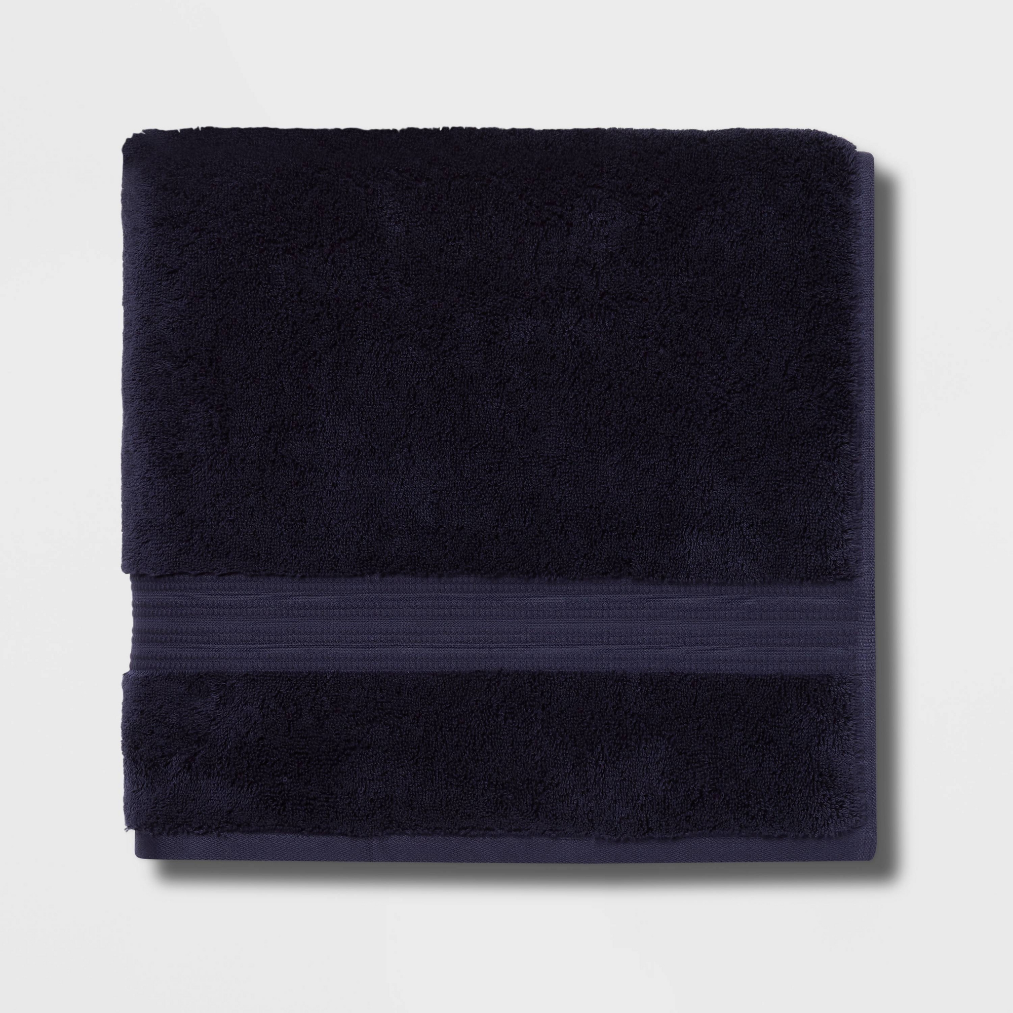 Total Fresh Antimicrobial Oversized Bath Towel Navy - Threshold™