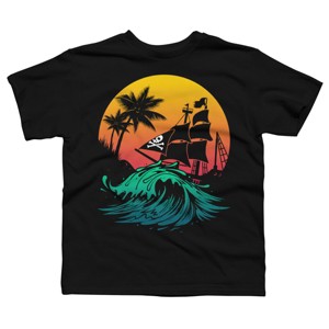 Boy's Design By Humans Welcome summer from pirates By NLKart T-Shirt - 1 of 2