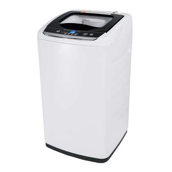 HOMCOM Compact Laundry Dryer Machine, 1300W, 3.22 Cu. Ft. Electric  Automatic Portable Clothes Dryer with 7 Drying Modes for Apartment or Dorm,  White