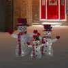 Northlight Set of 3 LED Lighted Family of Snowmen Outdoor Christmas Decoration - 2 of 4