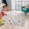 Well Woven Modern Dandy Dots Stripes Bright Kids Room Carpet Soft Durable White Area Rug - 2 of 4