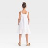 Girls' Sleeveless Woven Eyelet Midi Dress - Cat & Jack™ White - 2 of 3