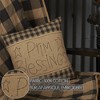 Black Check Prim Blessings Pillow 12x12 VHC Brands - 3 of 4