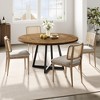 47Inch Round Dining Table for 4-6 People, Dining Room Table with Metal Pedestal Base - 4 of 4
