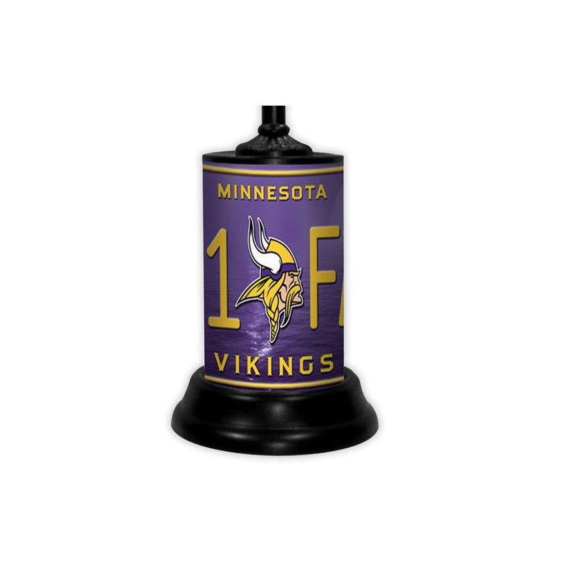 NFL 18-inch Desk/Table Lamp with Shade, #1 Fan with Team Logo, Minnesota Vikings, 2 of 4