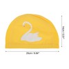 Unique Bargains Knitted PU Elastic Swans Pattern Swim Cap 1 Pc - 4 of 4