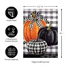 Evergreen Pumpkin Check Garden Suede Flag 12.5 x 18 Inches Indoor Outdoor Decor - 2 of 4