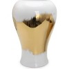 Gulches Decorative Vase - Regal White & Gold Ginger Jar with Lid (11.5") - 4 of 4