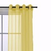 RT Designers Collection Cara One Sheer Grommet Light Filtering Curtain Panel 54" x 90" Neon Yellow - 2 of 3