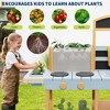 Mud Kitchen for Kids Outdoor Play Kitchen with See Through Planter Box & 2 Side Plant Pots Storage Shelves £¦ Pretend Stove Ideal Gift for Kids 3-8 - 3 of 4
