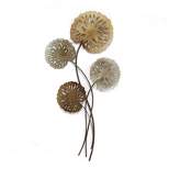 Water Lilies Wall Decor Gold/Black - Stratton Home Decor