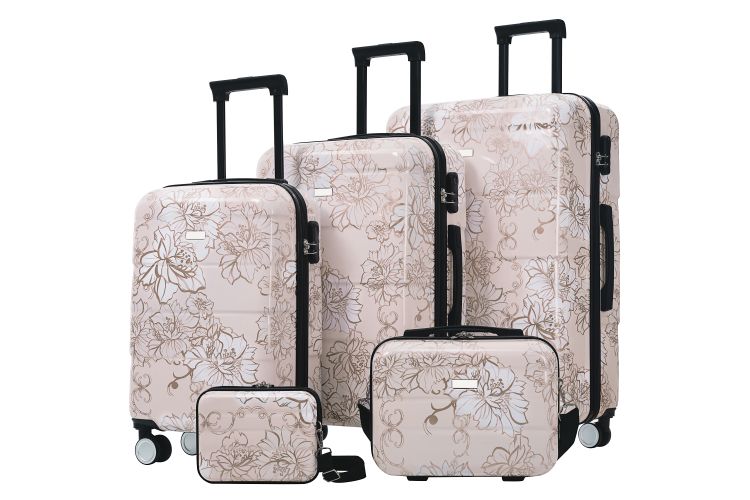 Ridstar 5-Piece PC Hard-Shell Rotating Luggage Set with Cosmetic Case ...