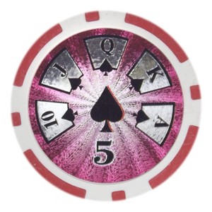 Slickblue 14-Gram Poker Chips 25-Pack, Hi Roller Design, Laser Inlay Art, Casino Play, $1-$10,000 - 1 of 3