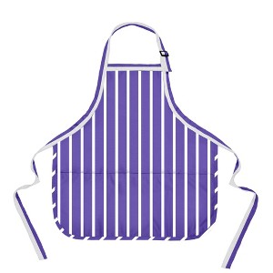 Dalix Waist Aprons Commercial Restaurant Home Bib Spun Poly Cotton Kitchen (3 Pockets) - 1 of 4