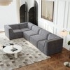 106” Chenille L-Shaped Sectional Sofa: 5-Piece Modular, Foam-Filled, Luxury Design - Perfect for Living Room and Bedroom - 3 of 4