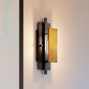 Urban Ambiance Luxury Contemporary Wall Sconce 15.125''H x 5.375''W,  Midnight Black Finish,  Gambier Collection, UHP3863 - 1 of 4