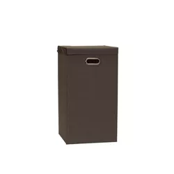 Household Essentials Collapsible Laundry Hamper Gray/Brown
