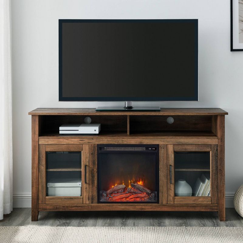 Ackerman Modern Transitional Tall with Electric Fireplace TV Stand for TVs up to 65" - Saracina Home, 5 of 14