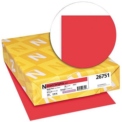 Exact Color Copy Paper, 8-1/2 x 11 Inches, 20 lb, Bright Red, 500 Sheets