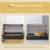 LOVMOR Rattan Dog Bed, Elevated Pet Sofa, Wicker Cat House, Indoor/Outdoor Use, for Garden Patio with Foldable Canopy, for Small or Medium-Sized Pets - 4 of 4