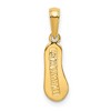 Black Bow Jewelry 14k Yellow Gold 3D Hawaii Flip Flop Sandal Pendant - 4 of 4