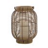 AZL1 Life Concept Decorative Lantern with Rattan Woven Candle Design Timer Function for Living Room Entryway Bedroom, Brown, 16"*12"*12" - 2 of 4