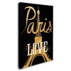Lisa Powell Braun Paris Love Unframed Wall Canvas - Trademark Fine Art - 2 of 4