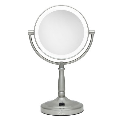 Zadro Pedestal Vanity Mirror - Satin Nickel