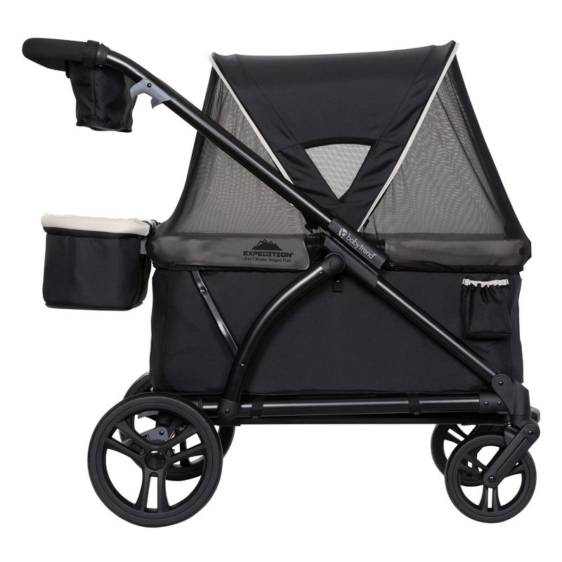 Baby Trend Expedition Push or Pull Stroller Wagon Plus with Canopy, Choose Between Car Seat Adapter or Built In Seating for Children, 3 of 8